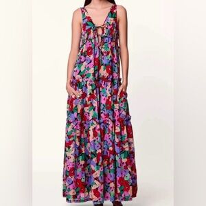 Nicholas Myla Floral Cotton Silk Lightweight Maxi Dress